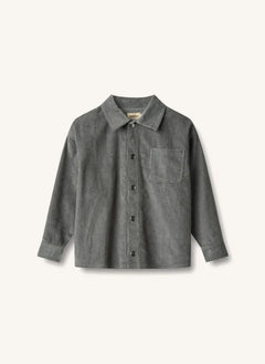 Wheat - Marcel Coton Bio Shirt | Grey Melange