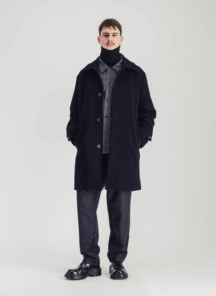 Parages - Caufield Merino Wool Coat | Navy