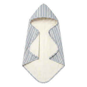 Editions Aimable - Charles bath cape | Azure Stripes Poplin