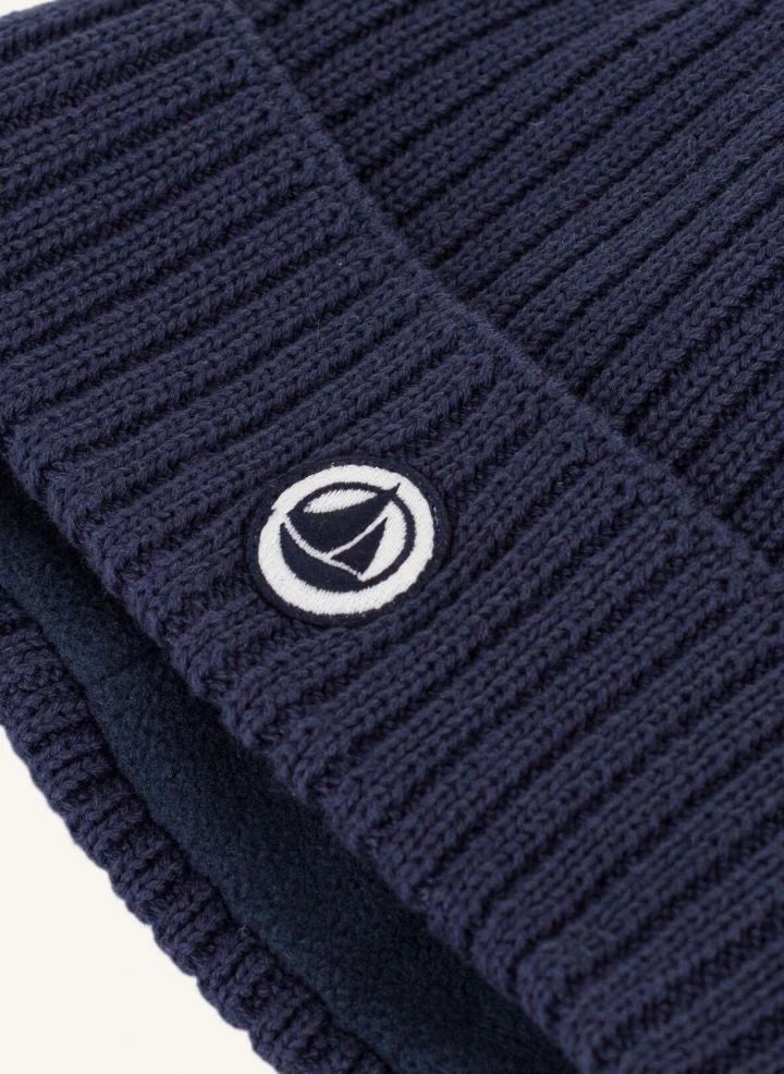 Petit Bateau - Organic cotton lined hat | Navy
