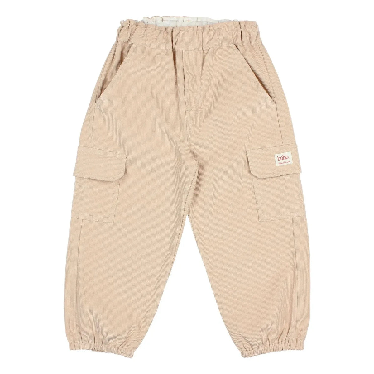 Búho - Soft Velours Organic Cotton Cargo Pants | Sand