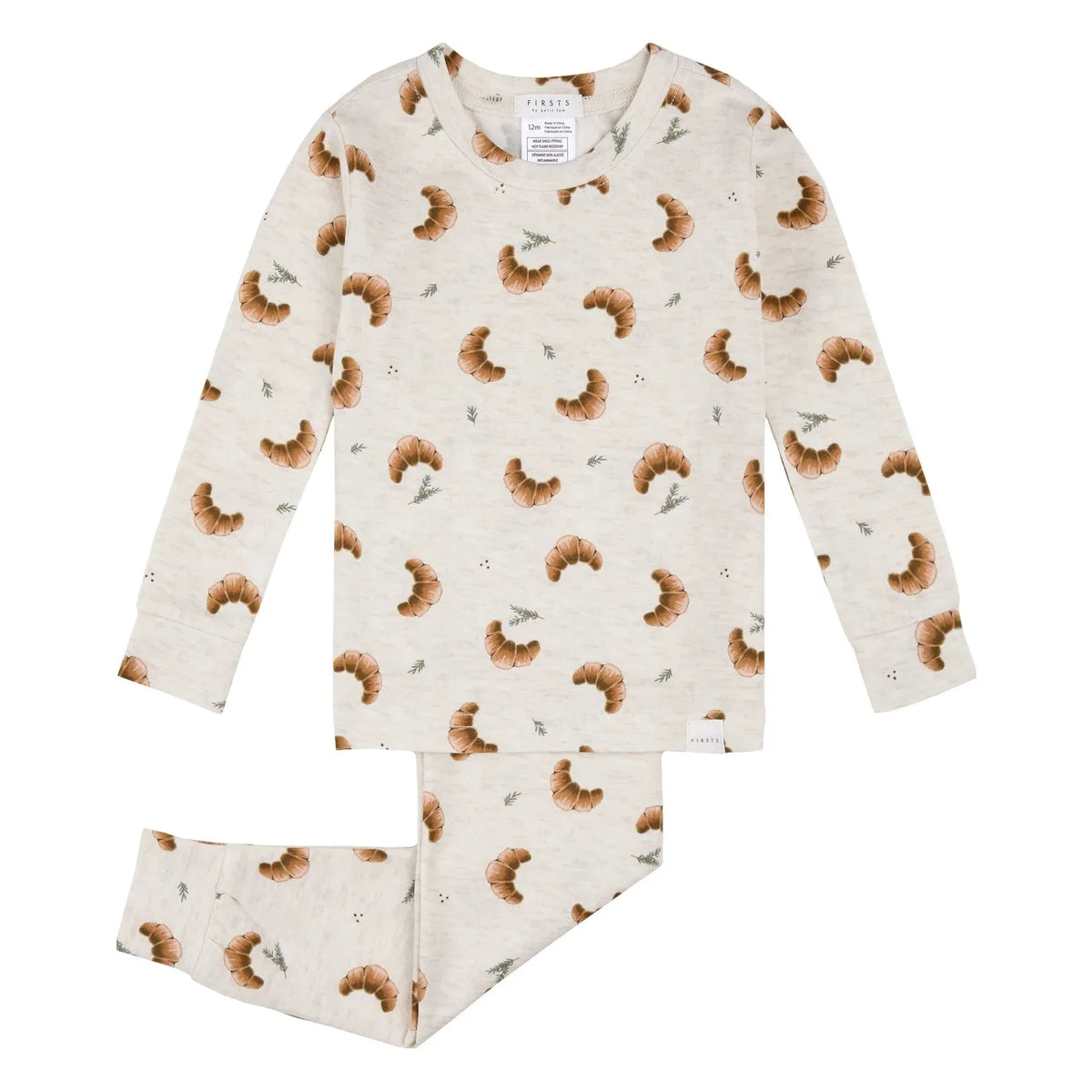 Petit Lem - Modal and Organic Cotton Croissant Pajamas | Beige