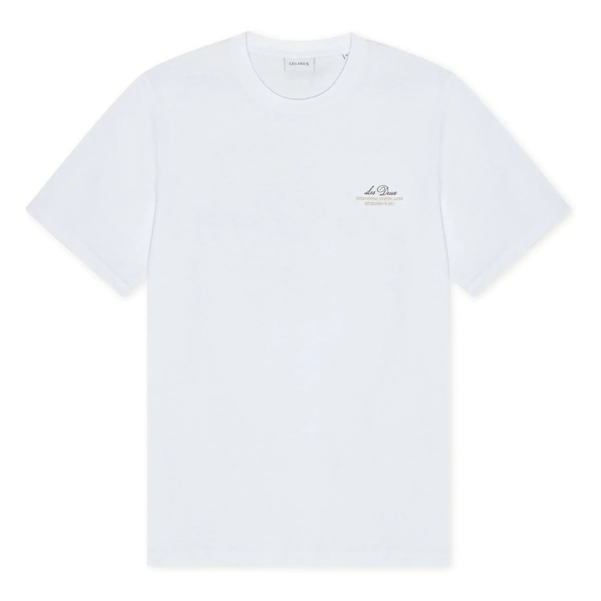 Les Deux - Ben Globe Organic Cotton T-Shirt | White