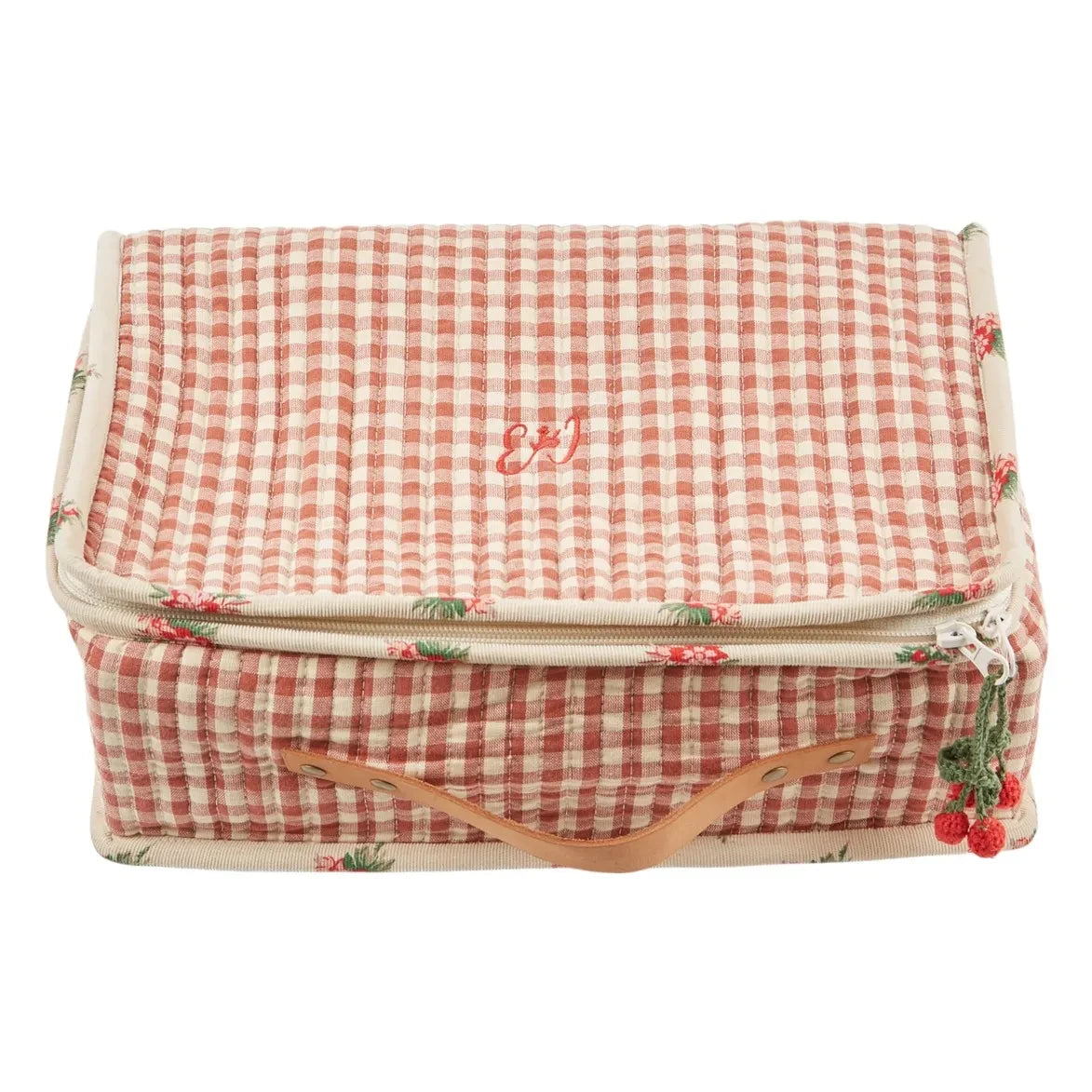 Emile et Ida - Vichy Storage Suitcase | Mustard
