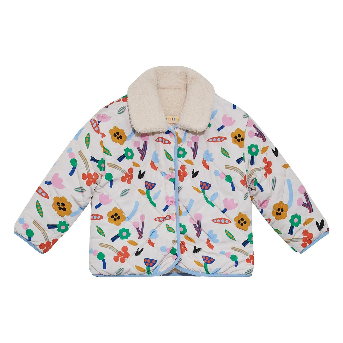 Petit Stella - Reversible Floral Sherpa Jacket | Cream