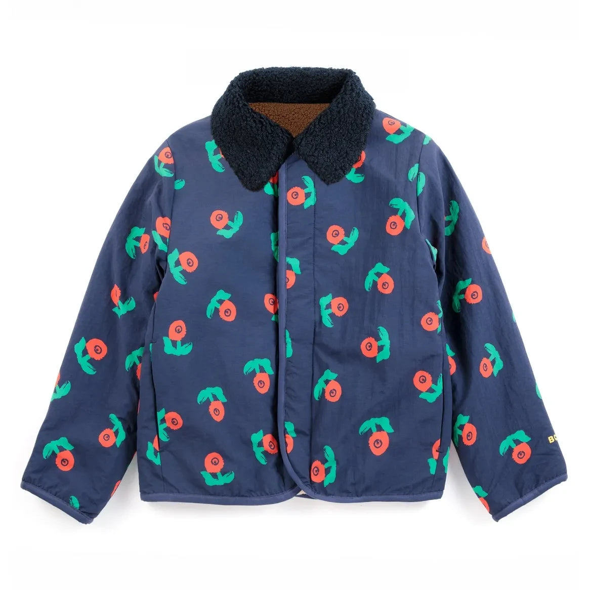 Bobo Choses - Reversible Sherpa Jacket Made from Recycled Fibers | Navy
