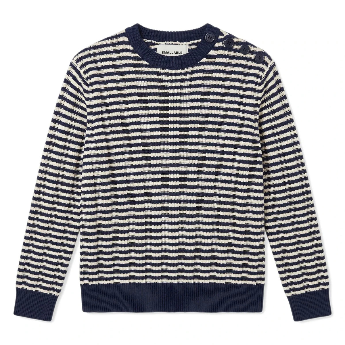 Smallable Kid - Matteo Striped Sweater | Blue Black