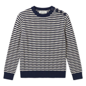 Smallable Kid - Matteo Striped Sweater | Blue Black