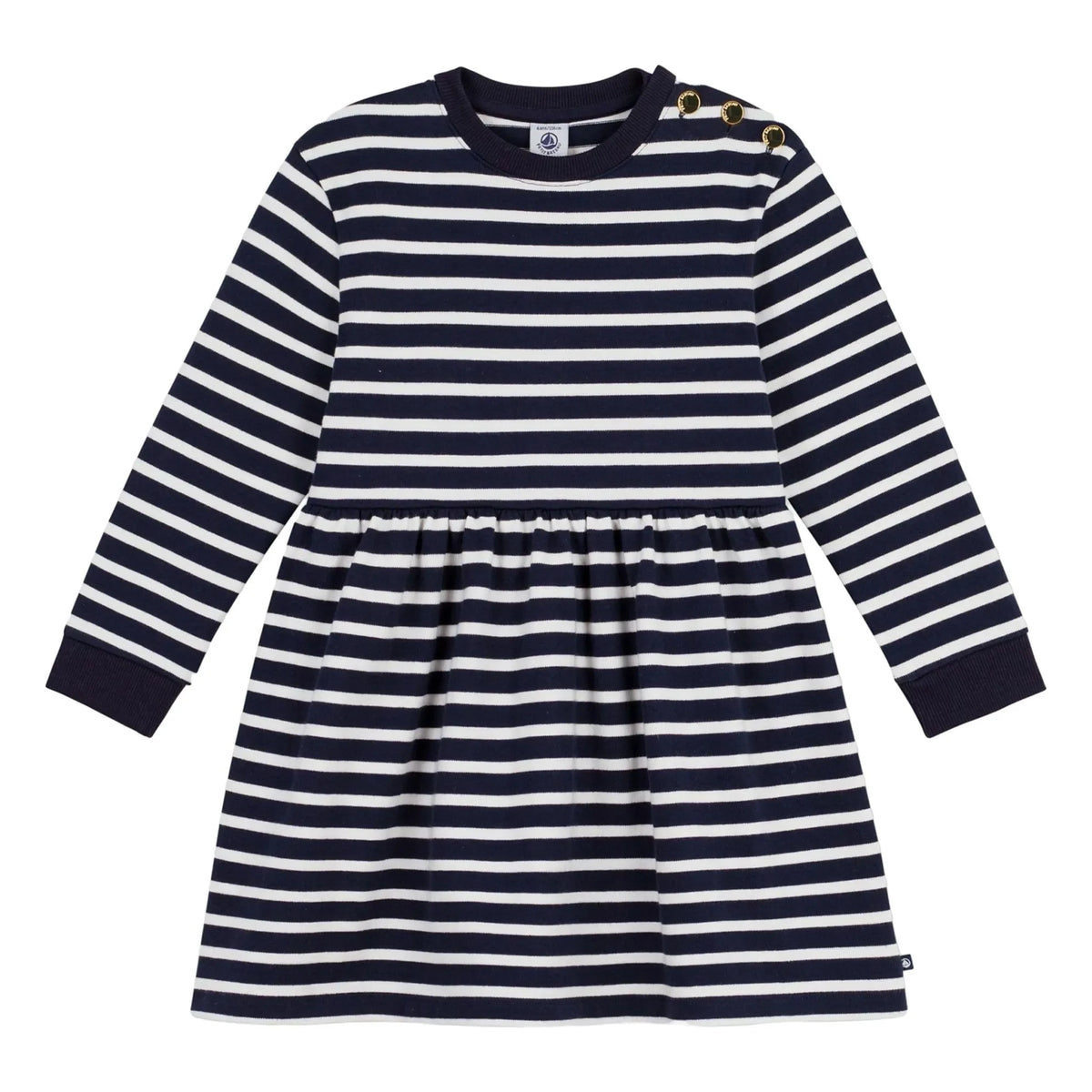 Petit Bateau - Striped Spanish-style Dress | Navy Blue