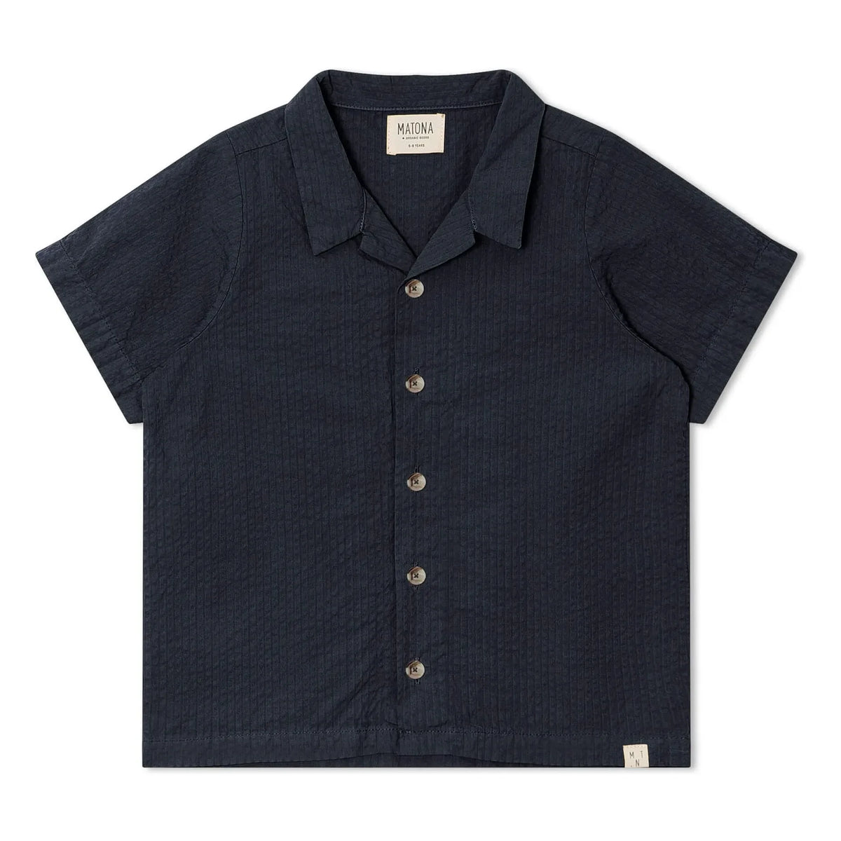 Matona - Plain Organic Cotton Shirt | Navy