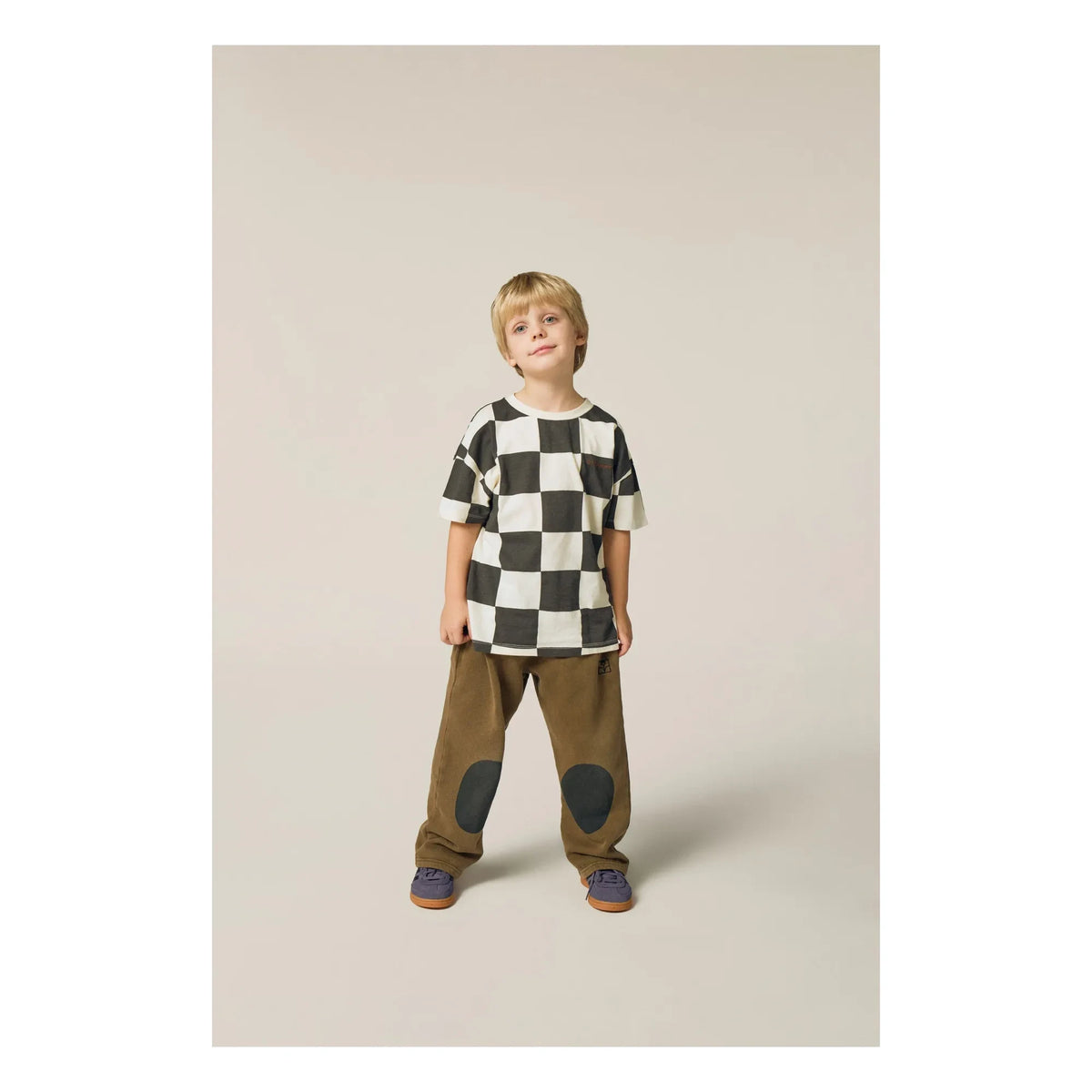 The Campamento - Damier T-Shirt | Ecru