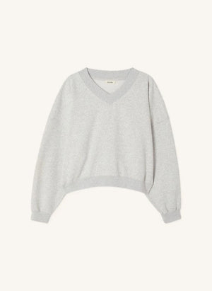 American Vintage - Baptown Cotton Sweatshirt | Grey melange