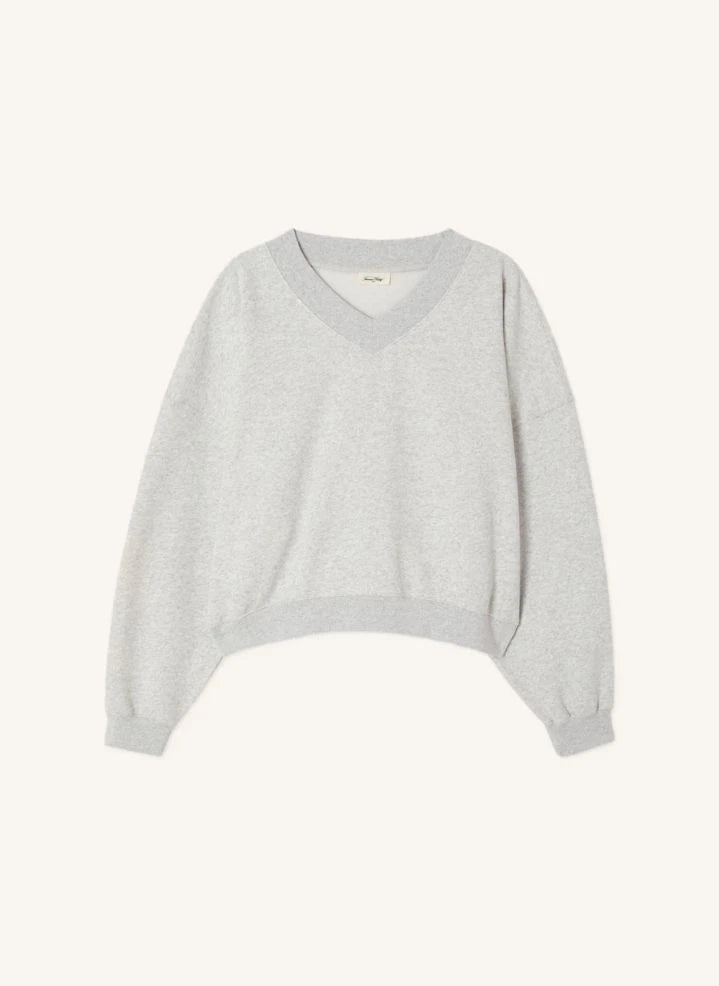 American Vintage - Baptown Cotton Sweatshirt | Grey melange