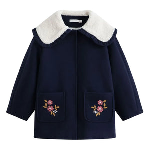 C'era Una Volta - Embroidered Nancy Coat | Navy