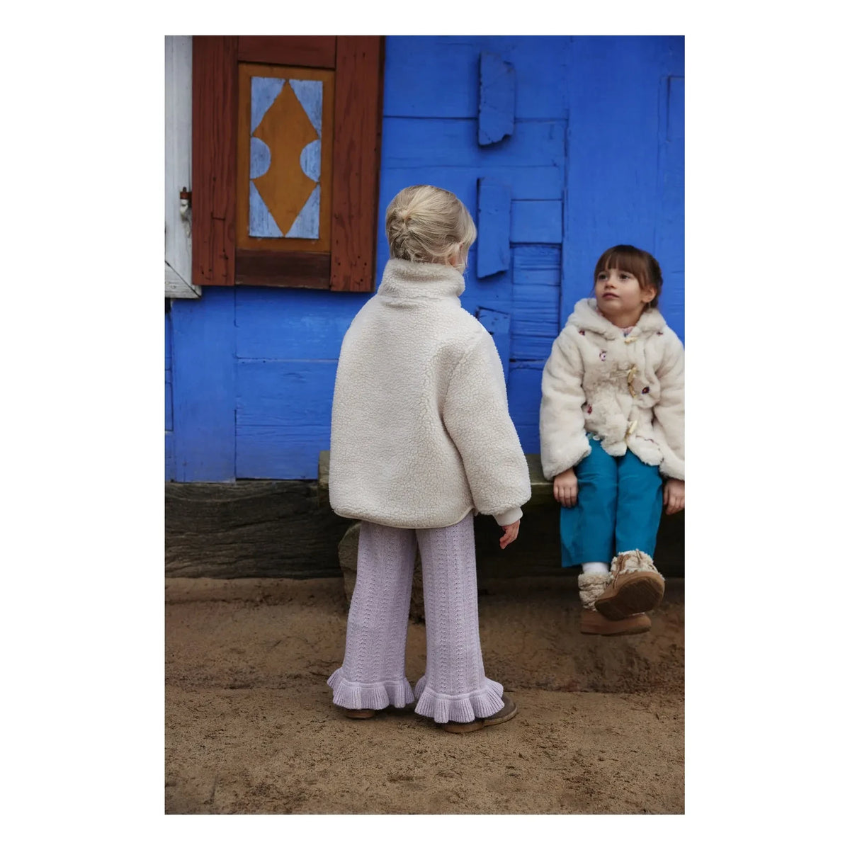 Louise Misha - Rosetta Sherpa Style Zipper Jacket | Cream
