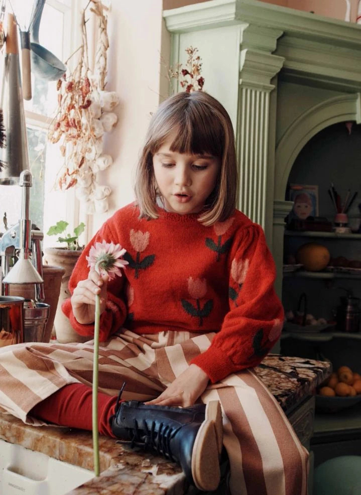 Emile et Ida - Mohair Tulip Sweater | Red