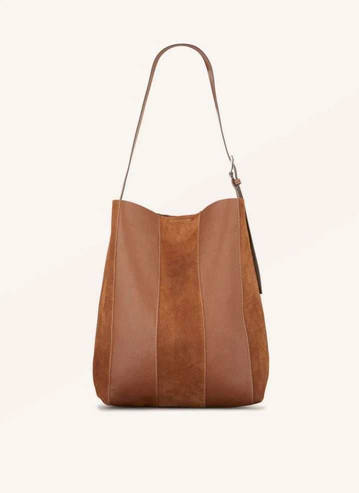 Becksöndergaard - Mae Suede Bag with Buckle | Cognac
