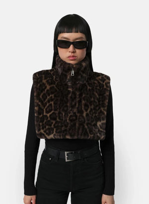 Apparis - Jamie Leopard Apron Recycled Fibers | Brown