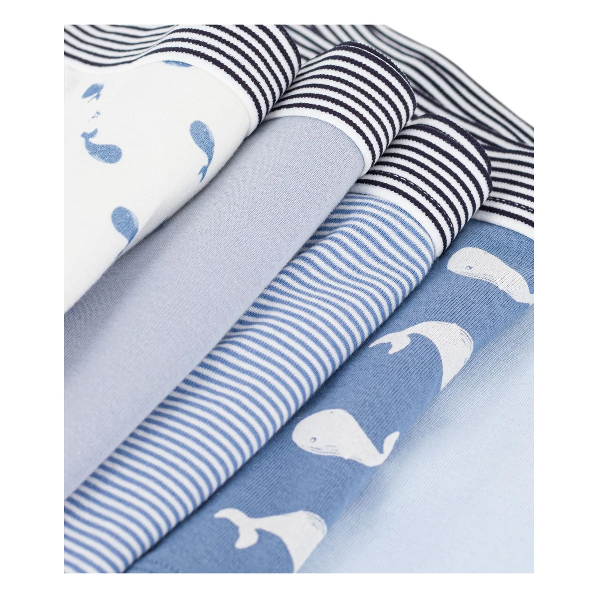 Petit Bateau - 5-Pack Organic Cotton Whale Print Boxers | Blue