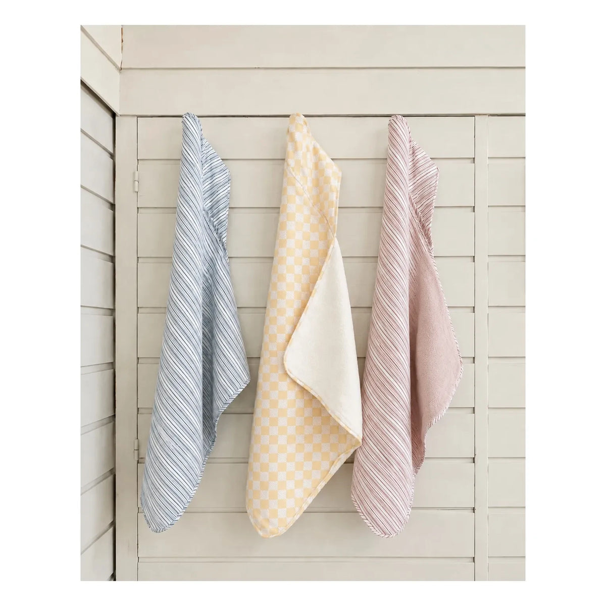Editions Aimable - Charles bath cape | Azure Stripes Poplin
