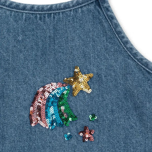 Konges Sløjd - Magot Denim Organic Cotton Sequin Dress | Blue