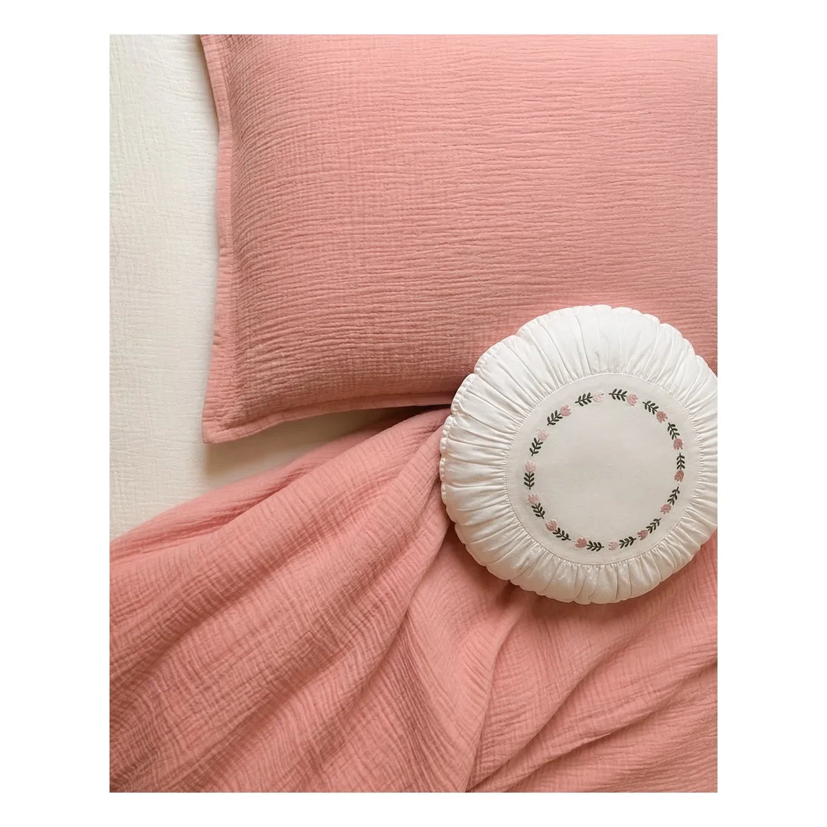 Editions Aimable - Paulette bedding set | Pale Rose Gauze