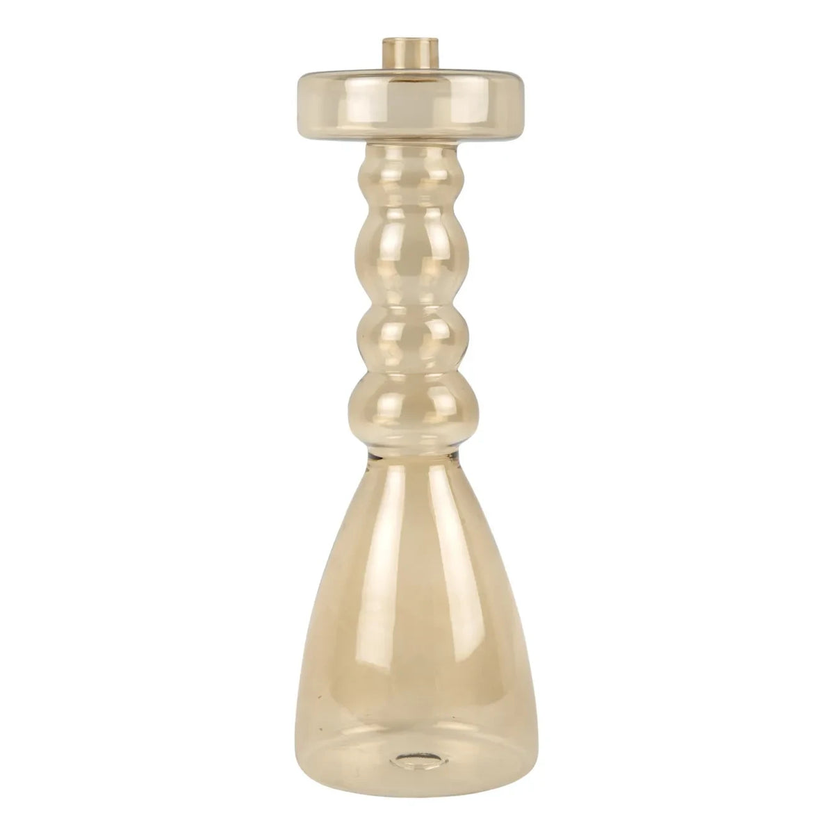 Present Time - Pawn Glass Candle Holder | Beige