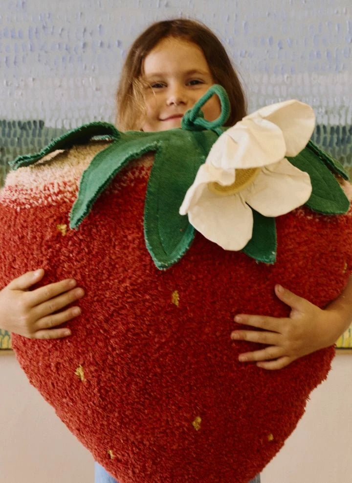 Lorena Canals - Strawberry Floor Cushion | Red