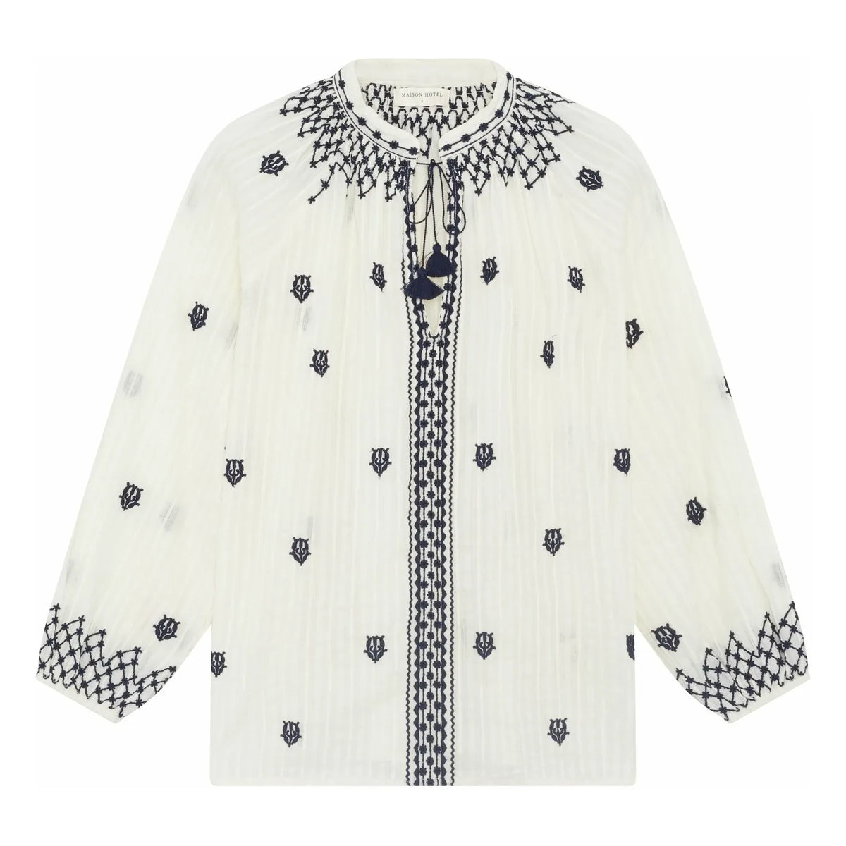 Maison Hotel - Santorini Sybille Blouse | White