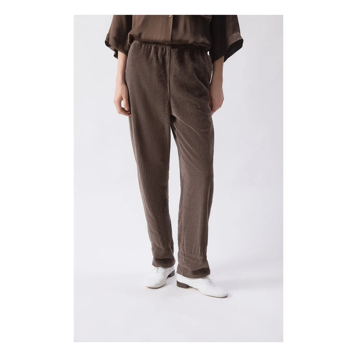 American Vintage - Padow Cotton Carrot Cut Trousers | Ash Grey