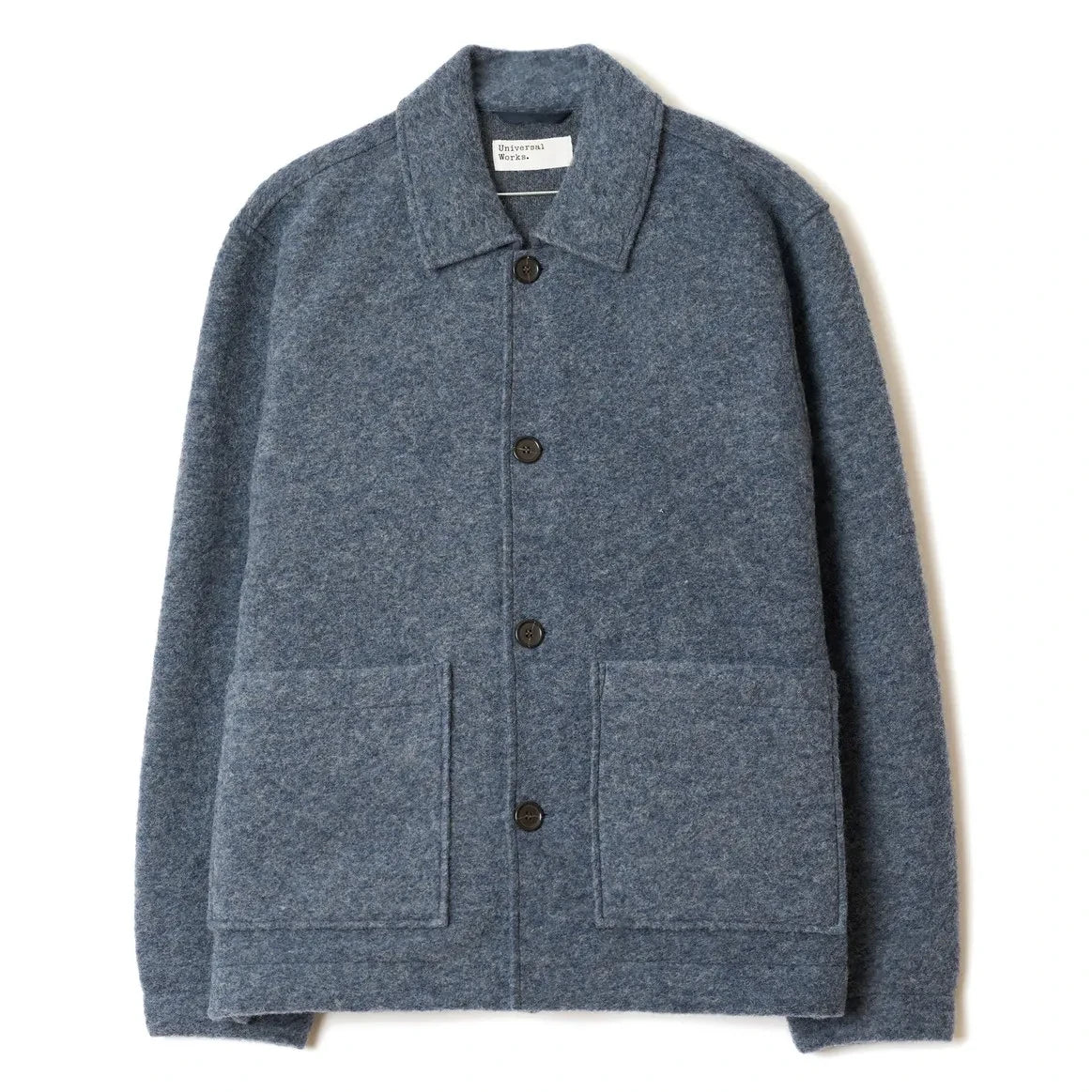 Universal Works - Rams Wool Overshirt | Grey Blue