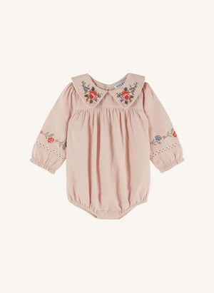Emile et Ida - Cross-Stitched Jumpsuit | Pink