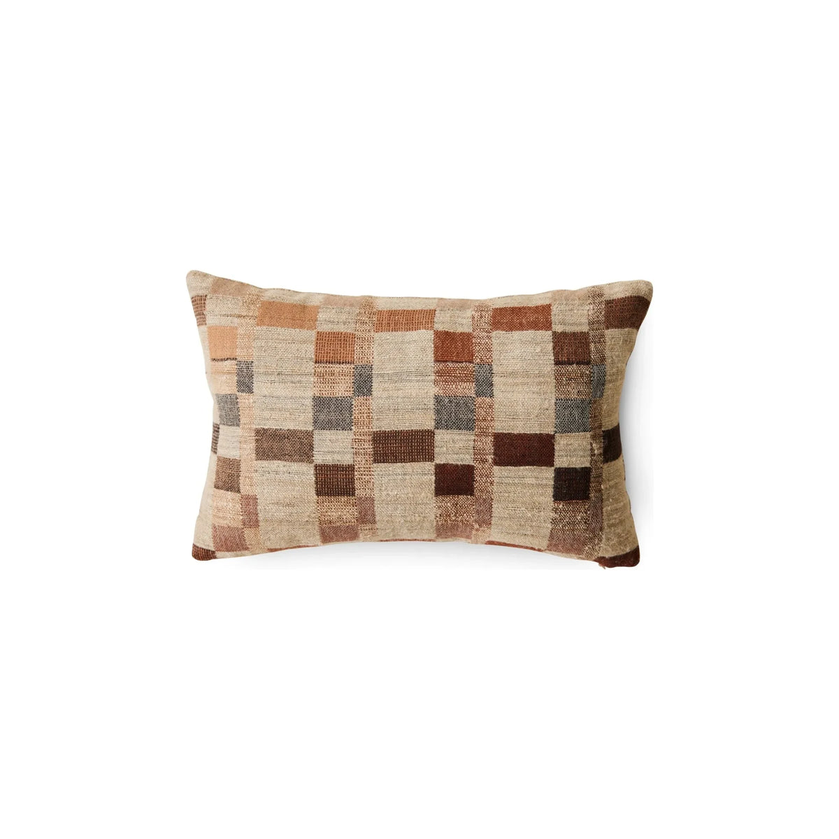 HKliving - Wool and silk cushion | Brown