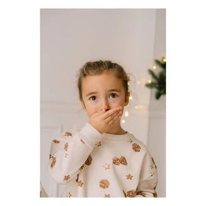 Studio Bohème - Noel Bear Sweatshirt Organic Cotton | Ecru