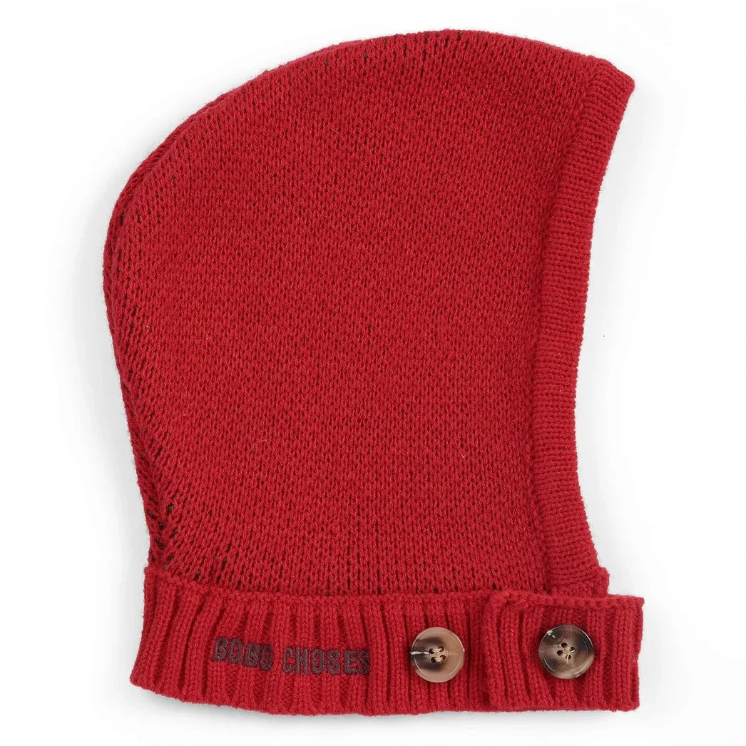 Bobo Choses - Flower balaclava Recycled fibers | Red