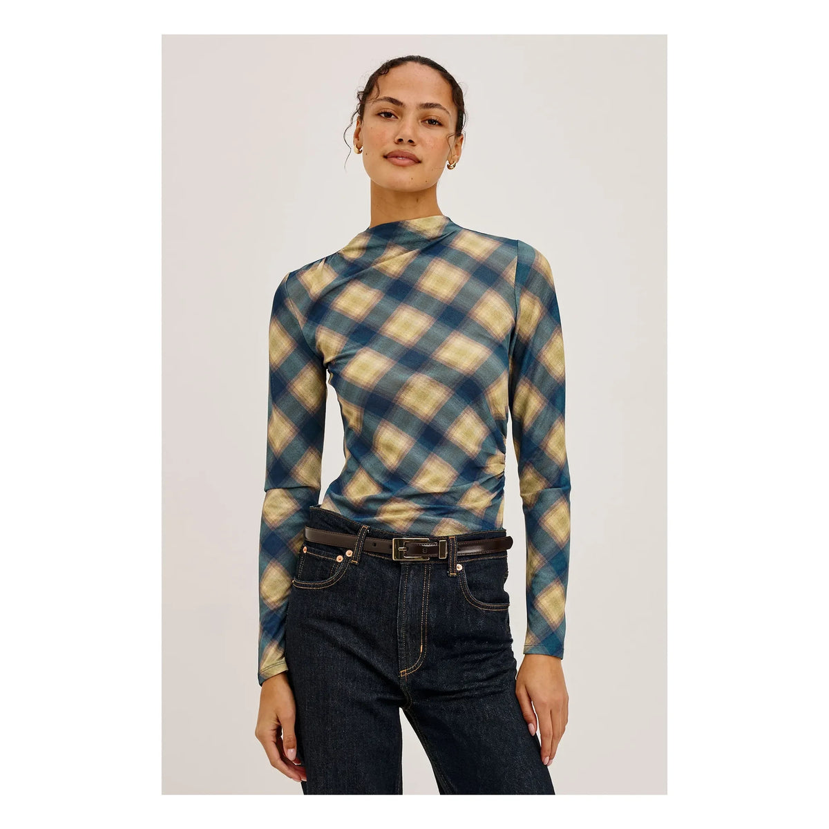 Rails - Joelle Check T-Shirt | Blue