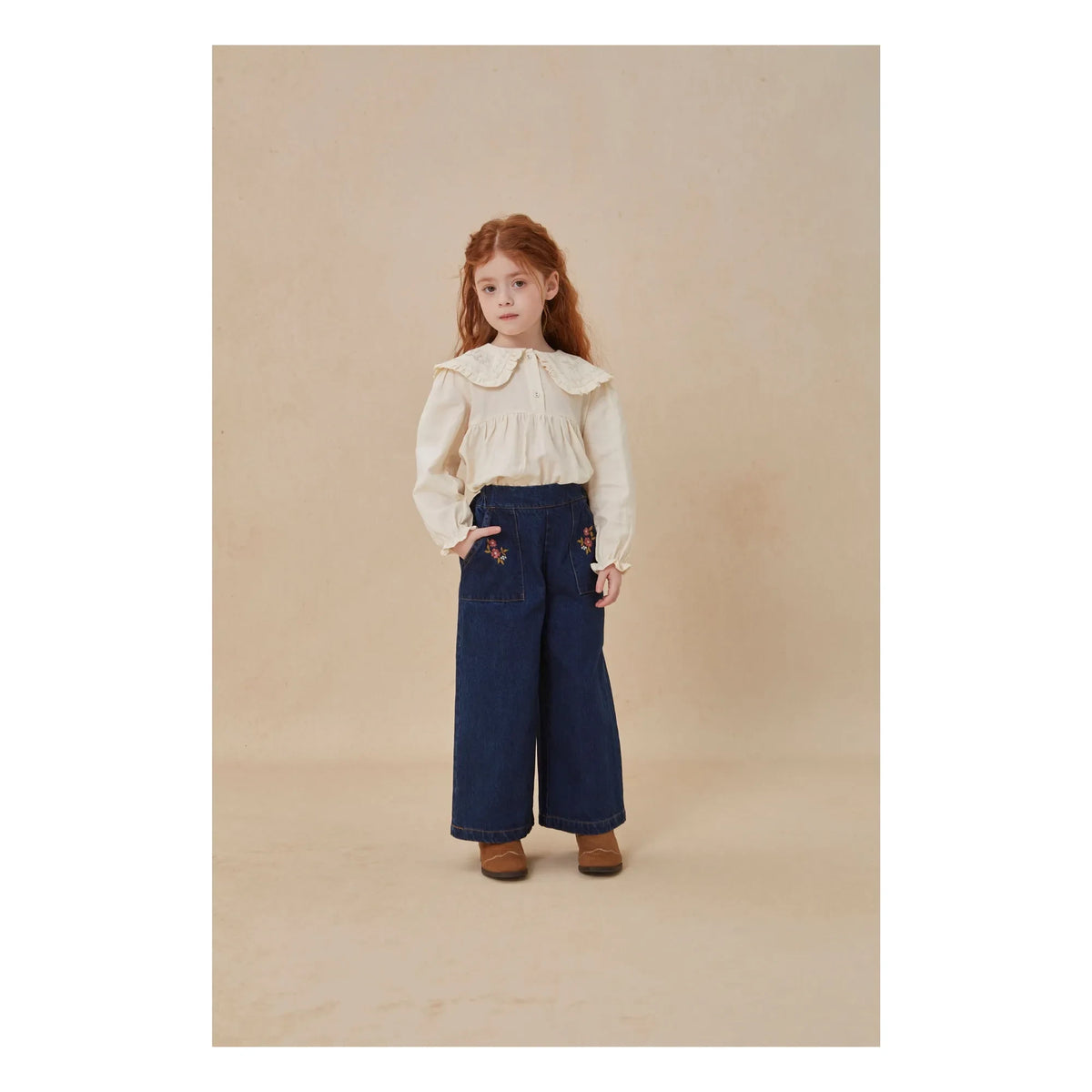 C'era Una Volta - Embroidered Collar Viola Shirt | Cream