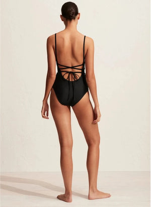 Matteau - Knotted Wrap Swimsuit | Black