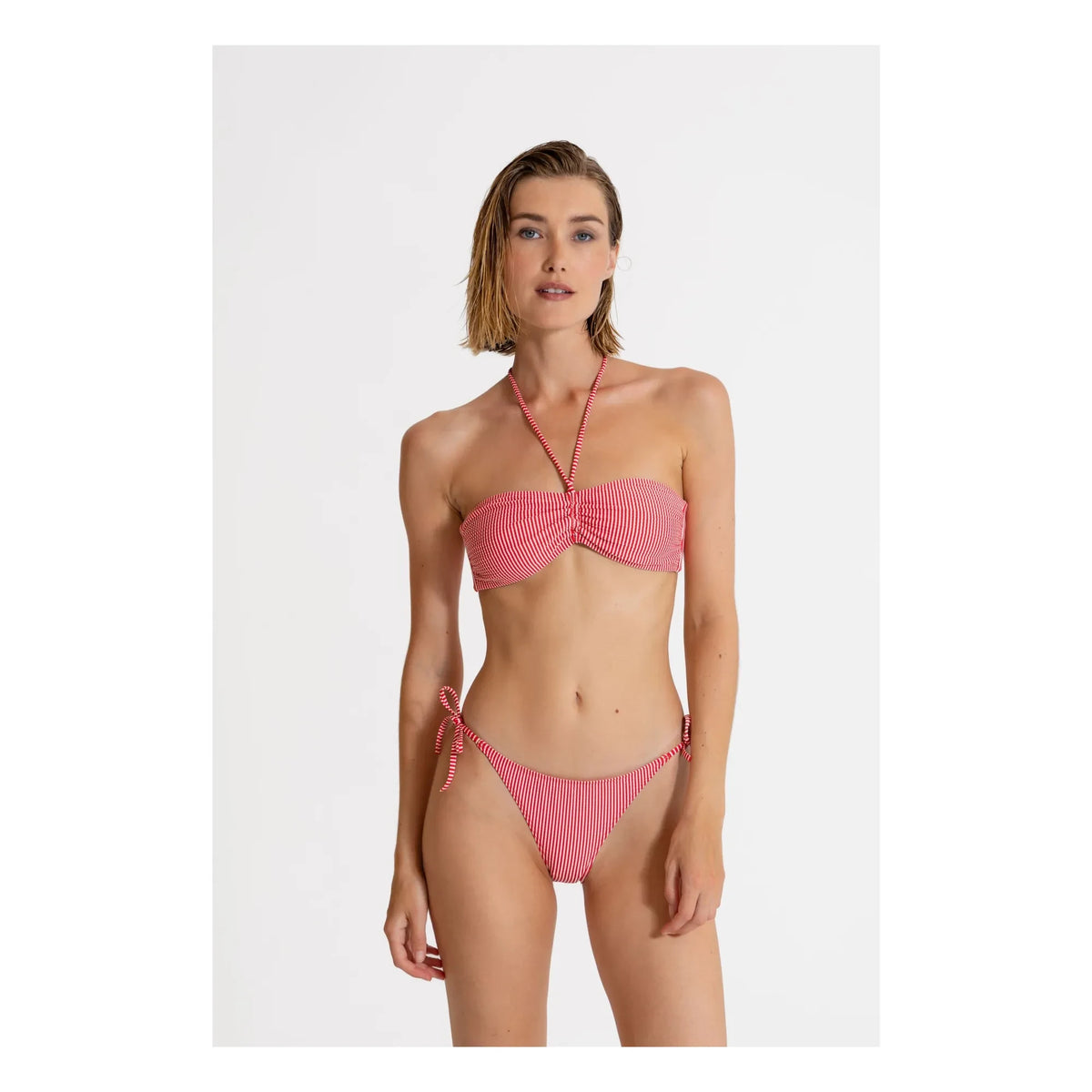 Smallable Woman - Milie Striped Jersey Bottom | Cherry Red