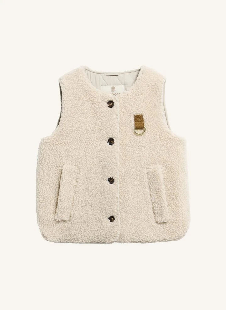 Barbour - Bowes Fleece Sleeveless Jacket | Ecru