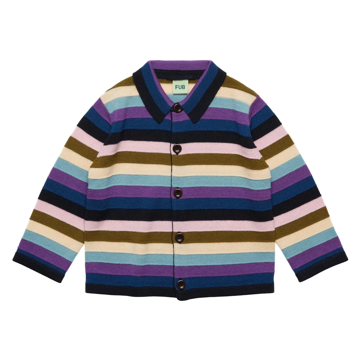FUB - Striped Merino Wool Jacket | Purple