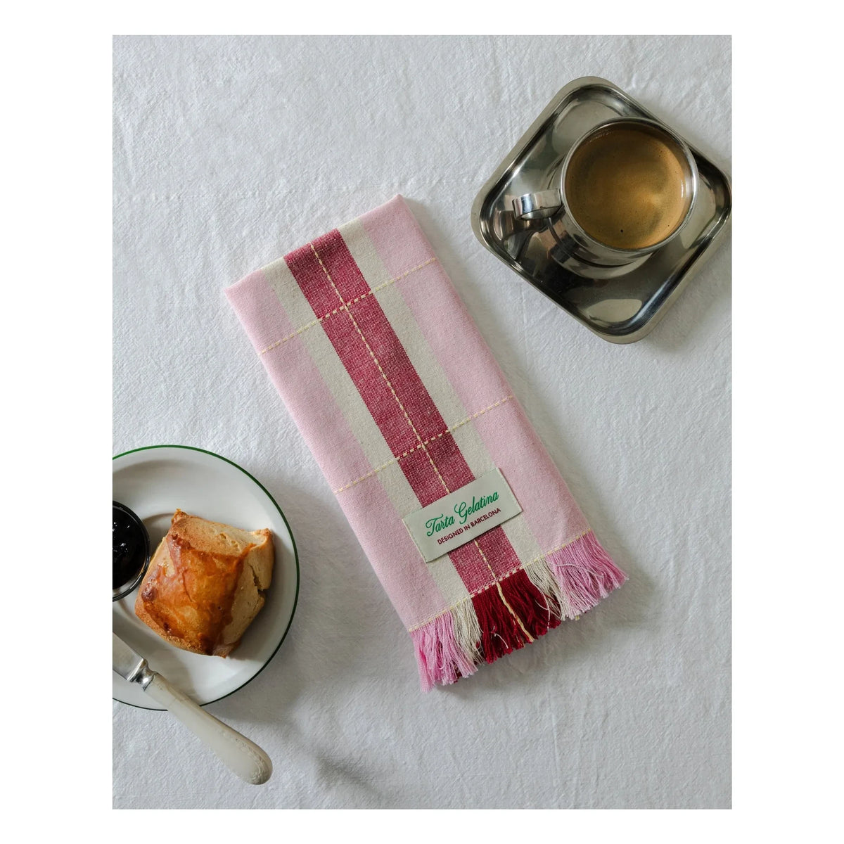 Tarta Gelatina - Organic Cotton Napkins - 2-piece Set | Pink