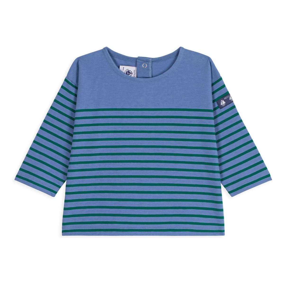 Petit Bateau - Solid Marinière T-Shirt Organic Cotton Baby | Blue