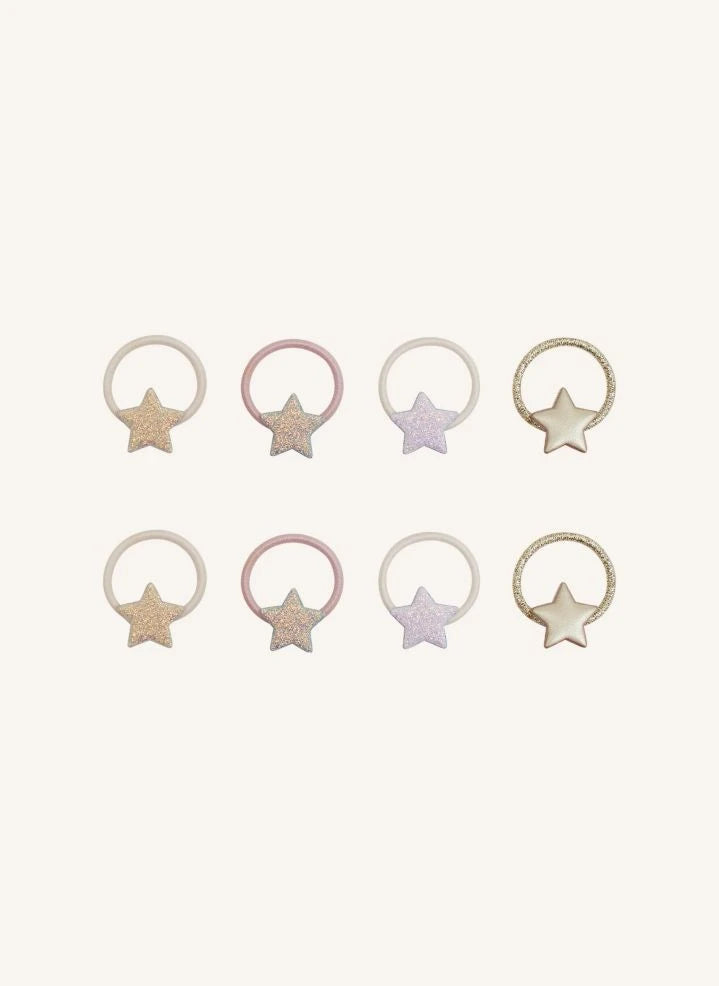 Mimi & Lula - Set of 8 Mini Chouchous Stellina Pailletés | Pink