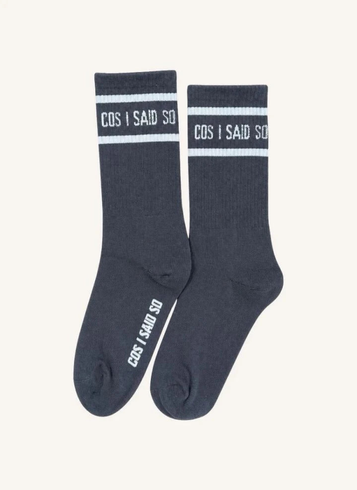 Cos I Said So - Logo Socks | Grey