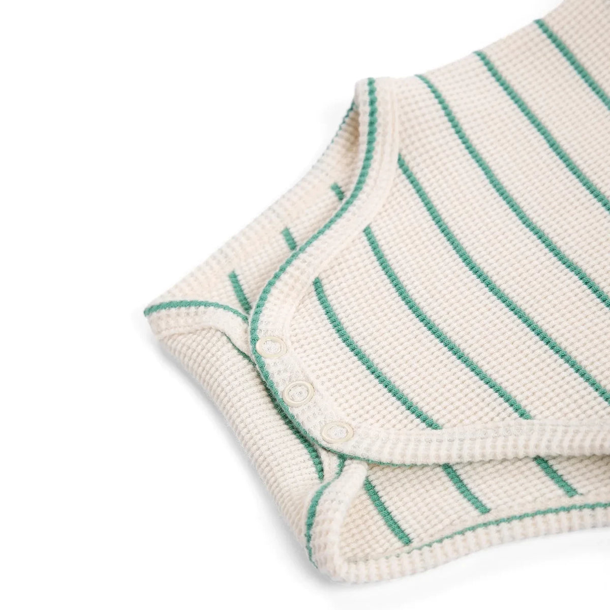 Bobo Choses - Striped Ribbed Organic Cotton Bodysuit | Ecru