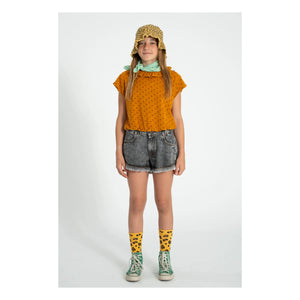Piupiuchick - Fringed Denim Shorts | Black