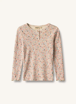 Wheat - Eja Fleuri Organic Cotton T-shirt | Light Pink