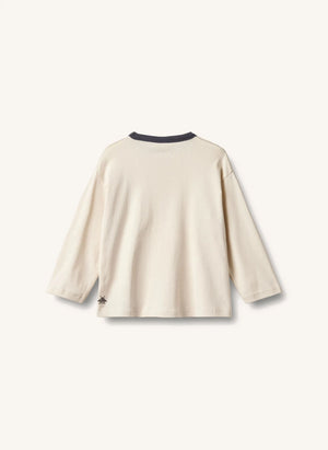 Wheat - Calvin Fantôme organic cotton T-shirt | Off-white