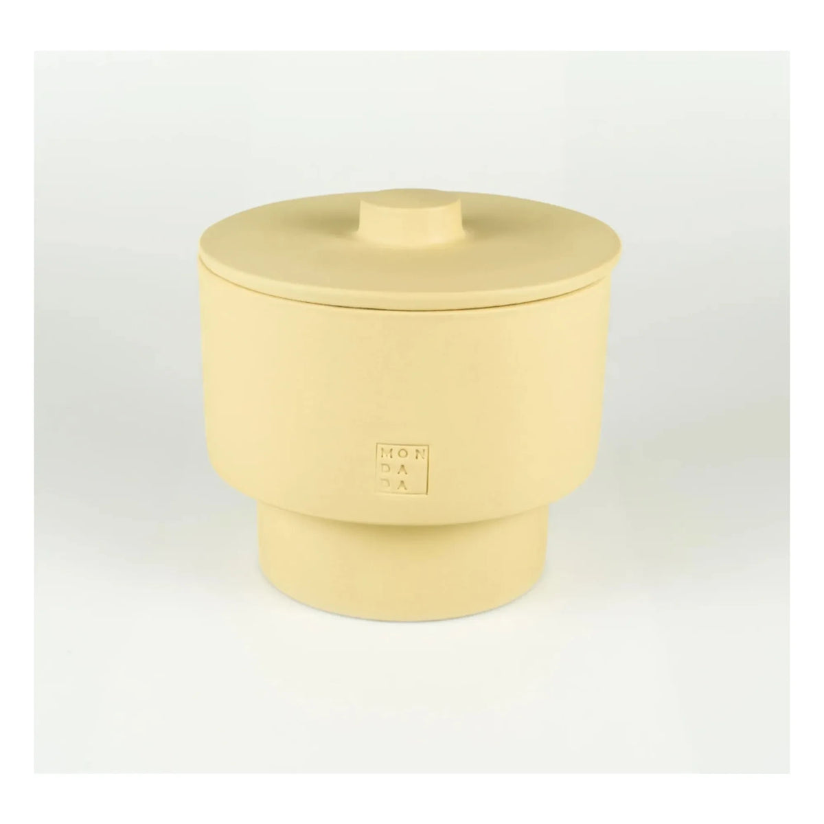 Mon Dada - June Sahara Three Outdoor Candle, Lid, Neutral Scent | Pale Yellow